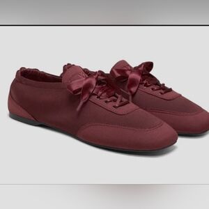 Vivaia Square-Toe Lace Up Satin Sneakerina (Cristina) SZ 38 US 7.5